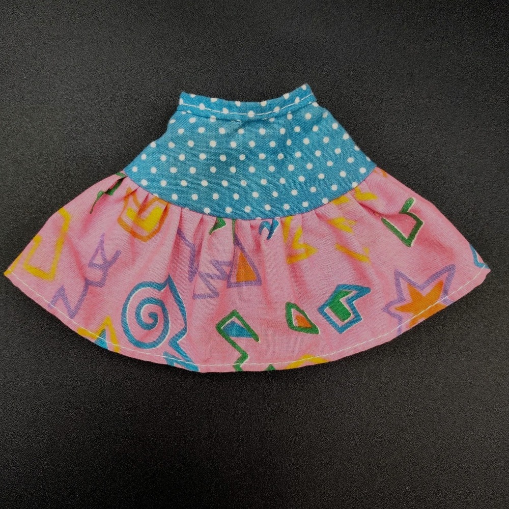 Barbie California Dream Doll Skirt Only 1987 Mattel #4439 Blue Pink 👀📸SEE📏